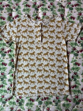 Kate Quinn horse print Henley